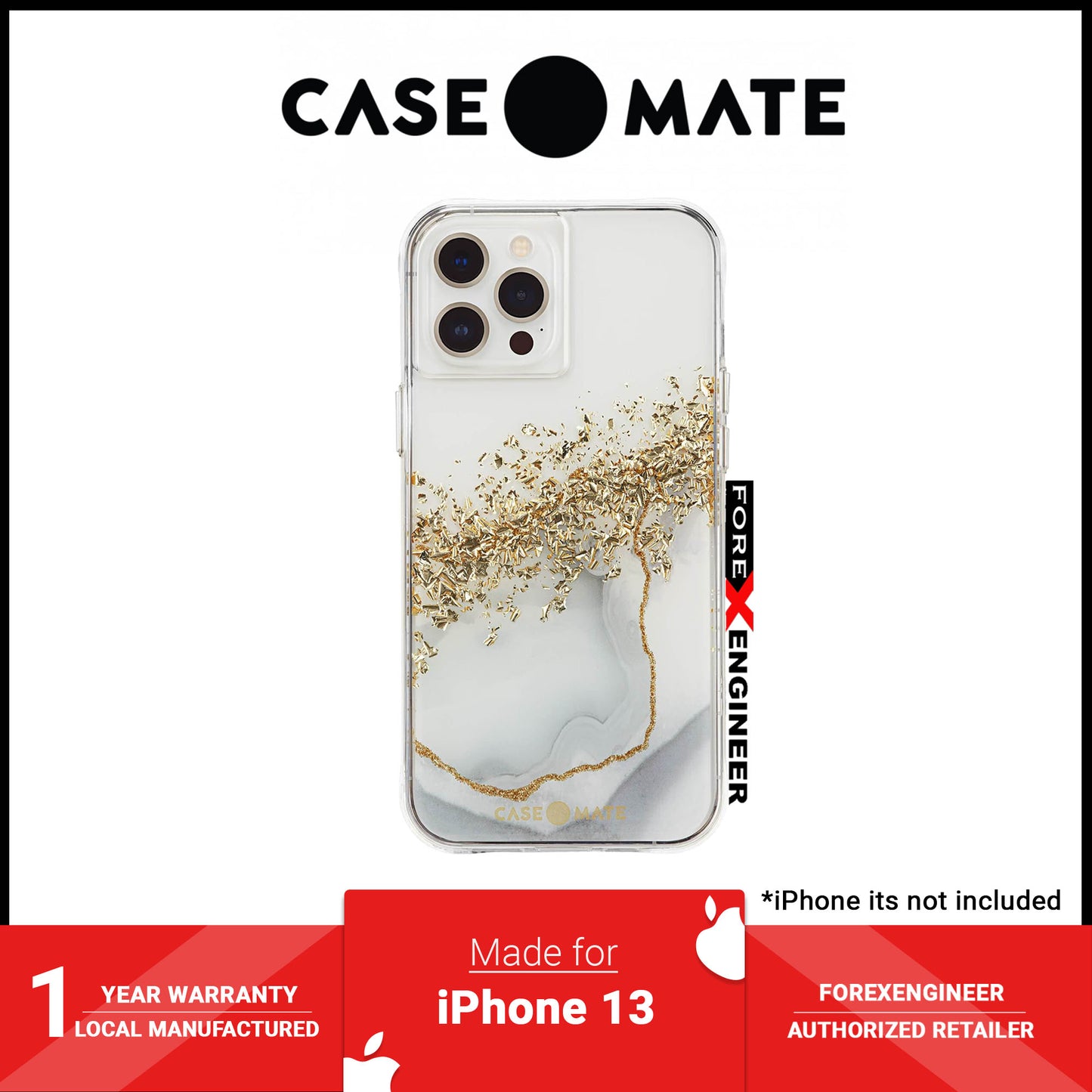 Case-Mate Karat Marble for iPhone 13 6.1" 5G with Antimicrobial  (Barcode: 840171707120 )