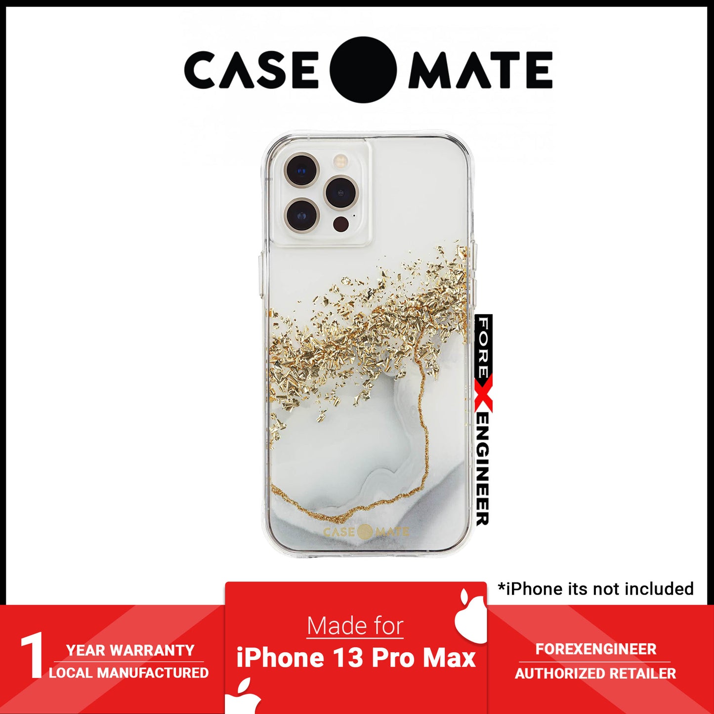 Case-Mate Karat Marble for iPhone 13 Pro Max 6.7" 5G with Antimicrobial  (Barcode: 840171706239 )