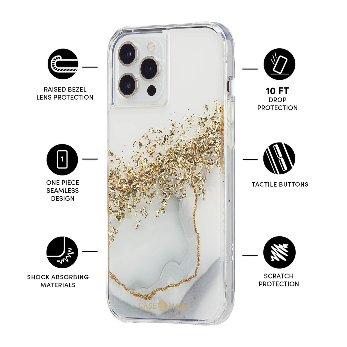 Case-Mate Karat Marble for iPhone 13 6.1" 5G with Antimicrobial  (Barcode: 840171707120 )