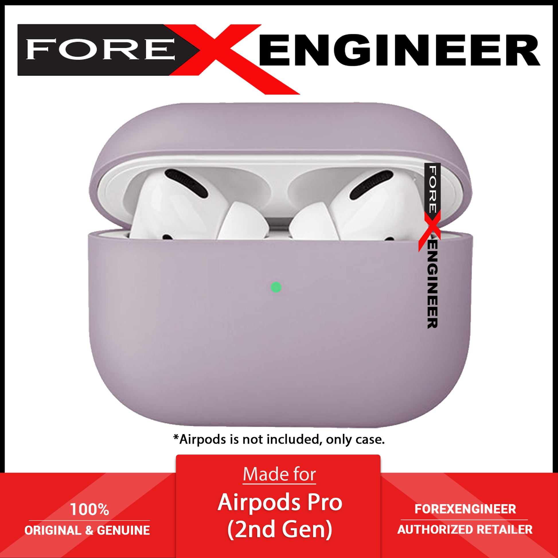 UNIQ Lino Airpods Pro 2 ( 2nd Gen ) - Silicone Case - Lilac (Lavender) - Forexengineer -Malaysia- 8886463683569