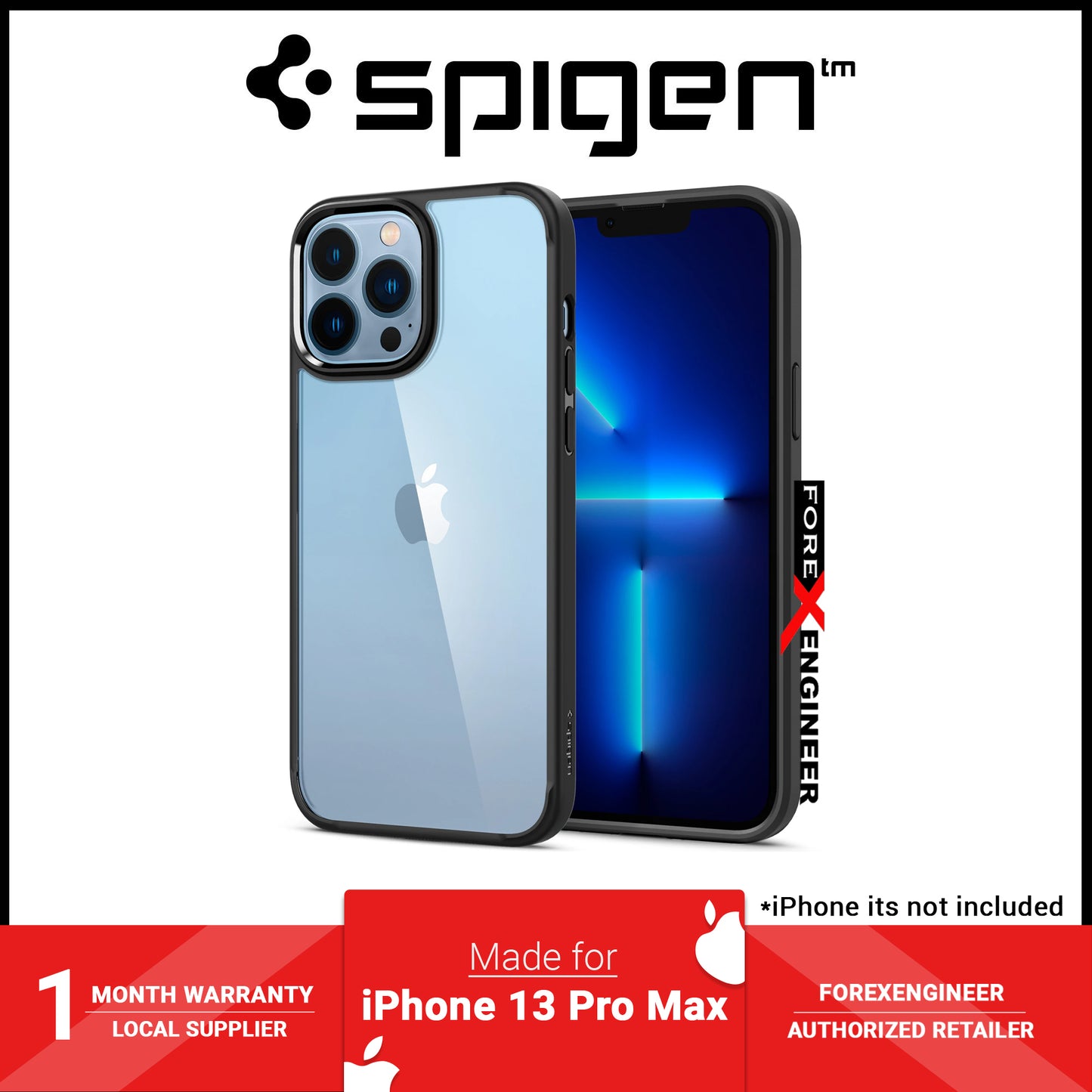 Spigen Crystal Hybrid for iPhone 13 Pro Max 6.7" 5G - Matte Black (Barcode: 8809756649905 )