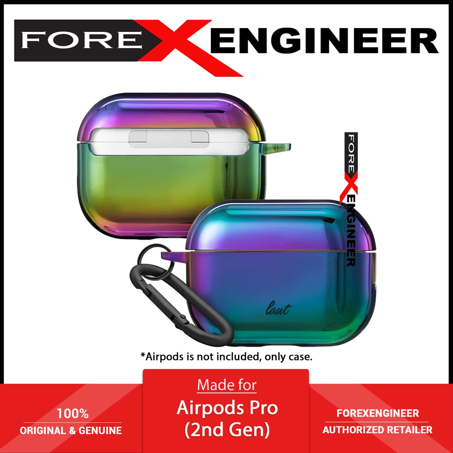 Laut Holo for Airpods Pro 2 ( 2nd Gen ) - Carabiner Included - Midnight (Barcode: 4895206931649 )