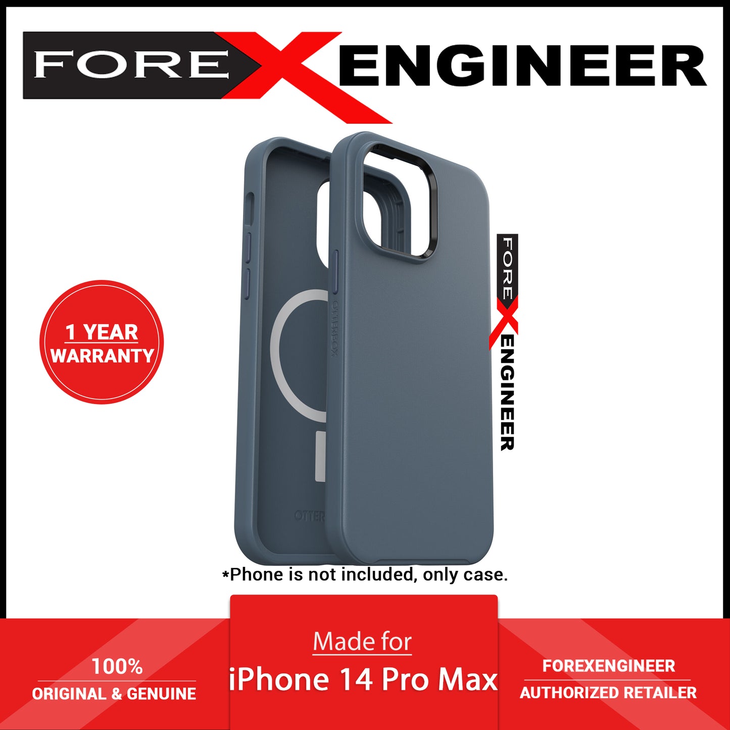 Otterbox Symmetry Plus for iPhone 14 Pro Max -  Magsafe & Antimicrobial Case - Bluetiful (Barcode: 840262386869 )