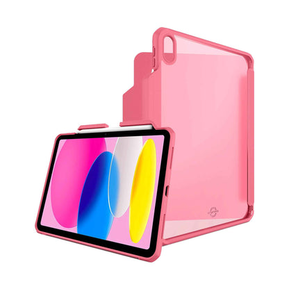 ITSKINS Hybrid R Solid Folio for iPad A16 11th Gen ( 2025 ) / iPad 10.9” 10th Gen ( 2022 ) -  Drop Protection Up to 1.5m  - Pink (Barcode: 4894465488383 )