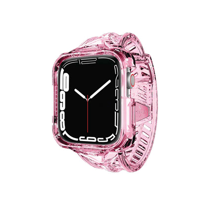 ITSKINS Spectrum Clear Combo ( Strap + Case ) for Apple Watch ( 41mm - 40mm ) Series 8 - SE2 - 7 - 6 - SE - 5 - 4 - Light Pink (Barcode: 4894465787394 )