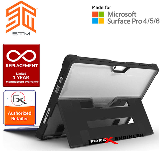 STM Dux case for Microsoft Surface PRO 4 - 5 - 6  with Surface Pen storage - Black color