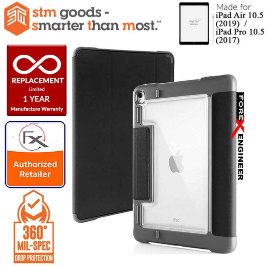 STM Dux Plus Case for iPad Air iPad Air 10.5" (2019) - Pro 10.5" (2017) - Built-in Apple Pencil Storage - Black
