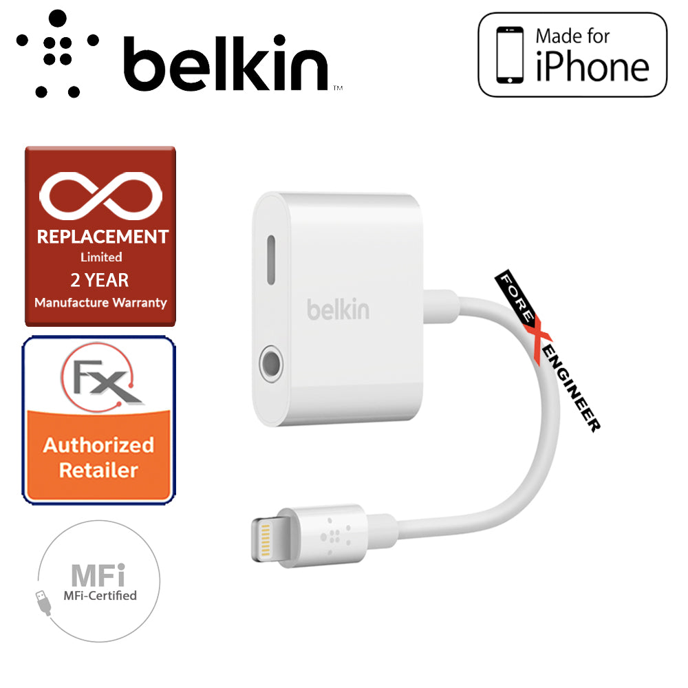 Belkin Lightning Audio + Charge RockStar™ - listen to Headphone or any AUX Audio Cable while charging your iPhone