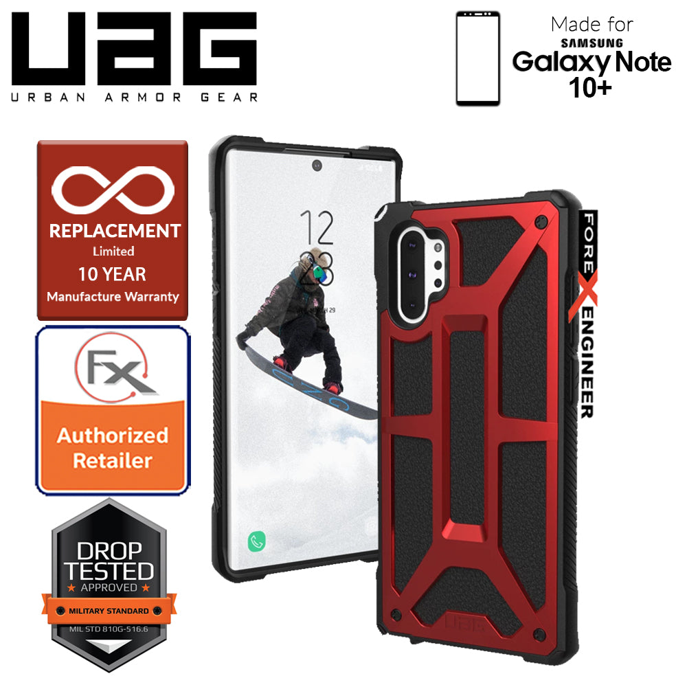 UAG Monarch for Samsung Galaxy Note 10+ - Note 10 Plus - Rugged Military Drop Tested - Crimson