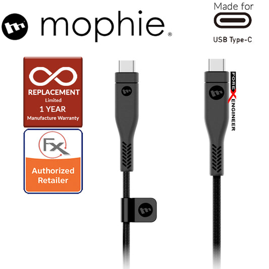 Mophie PRO USB-C Cable to USB-C - 1 M High-performance and heavy-duty - Black