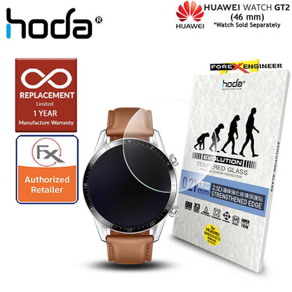 Hoda 0.21mm Tempered Glass for Huawei Watch GT2 46mm (2PCS) Screen Protector - Clear