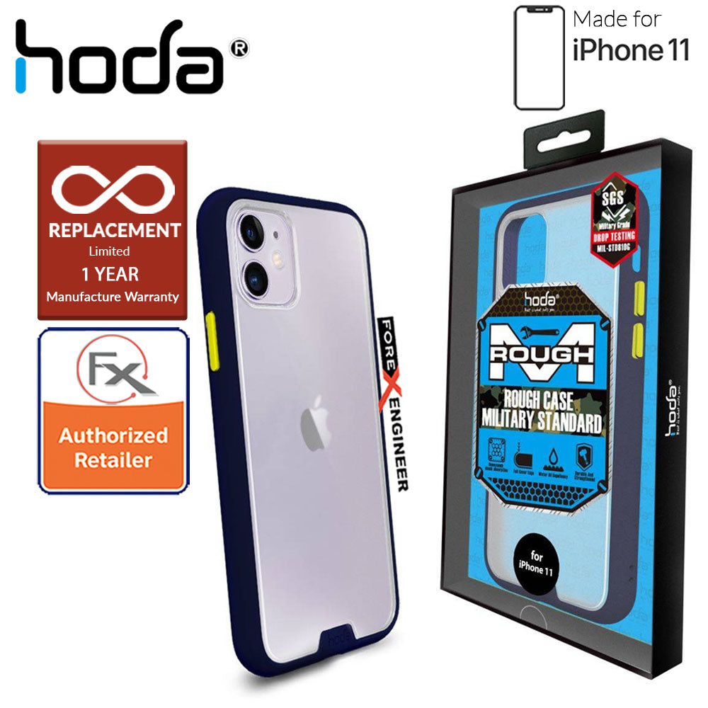 [RACKV2_CLEARANCE] HODA ROUGH Military Case for iPhone 11 - Military Drop Protection - Dark Blue Color ( Barcode: 4713381514856 )