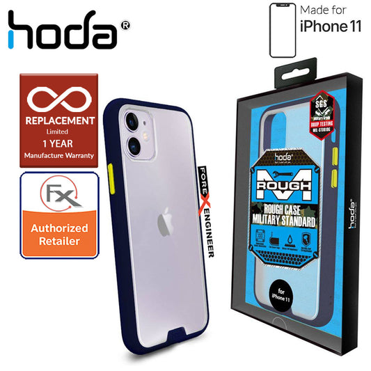 [RACKV2_CLEARANCE] HODA ROUGH Military Case for iPhone 11 - Military Drop Protection - Dark Blue Color ( Barcode: 4713381514856 )