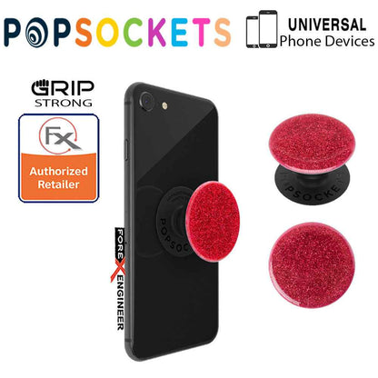 PopSockets PopGrip Swappable Premium ( Glitter Red ) ( Barcode : 842978138961 )