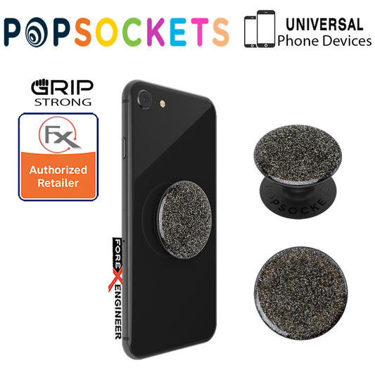 PopSockets PopGrip Swappable Premium ( Glitter Black ) ( Barcode : 842978138947 )