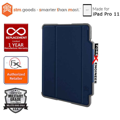 STM Dux Plus for iPad Pro 11 " inch ( 2018 ) with Apple Pencil Storage - Midnight Blue
