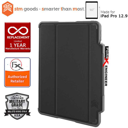 STM Dux Plus for iPad Pro 12.9 " inch 3rd Generation (2018) with Apple Pencil Storage - Black