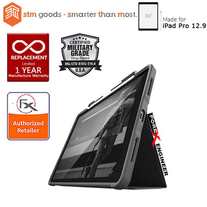 STM Dux Plus for iPad Pro 12.9 " inch 3rd Generation (2018) with Apple Pencil Storage - Black