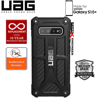 UAG Monarch for Samsung Galaxy S10+ - S10 Plus - Rugged Military Drop Tested - Carbon Fibre
