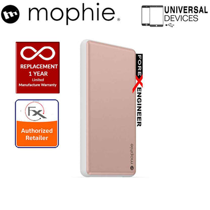 Mophie Powerstation Plus 6000mah Universal Powerbank with Built-in Switch-tip charging cable - Rose Gold