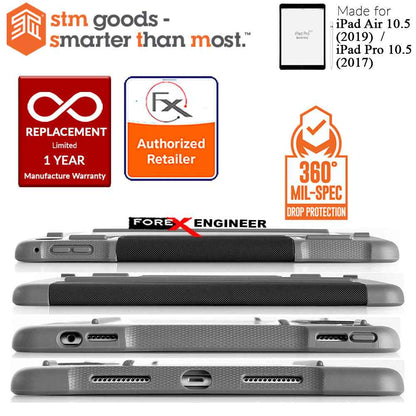 STM Dux Plus Case for iPad Air iPad Air 10.5" (2019) - Pro 10.5" (2017) - Built-in Apple Pencil Storage - Black