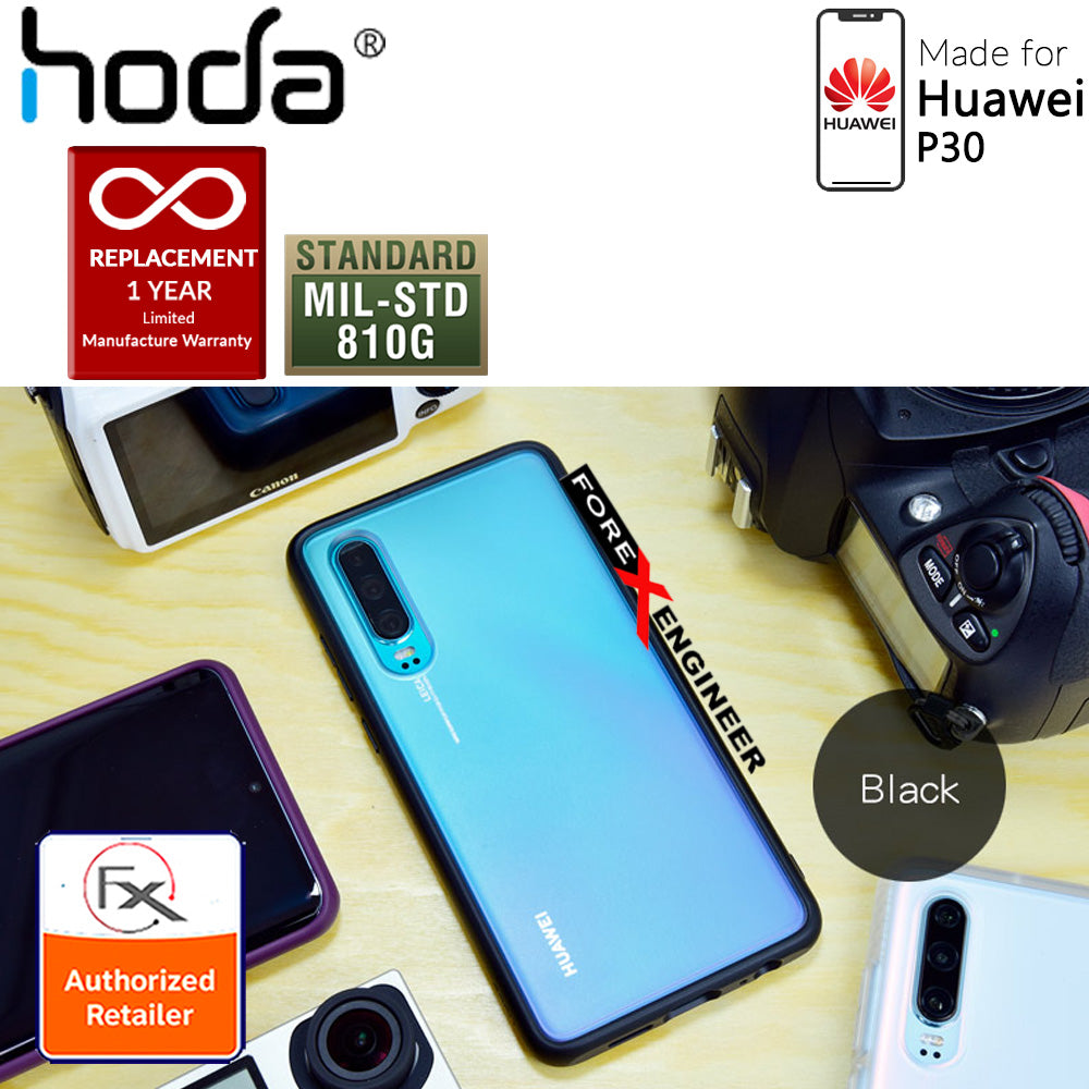 HODA ROUGH Military Case for Huawei P30 - Military Drop Protection - Black