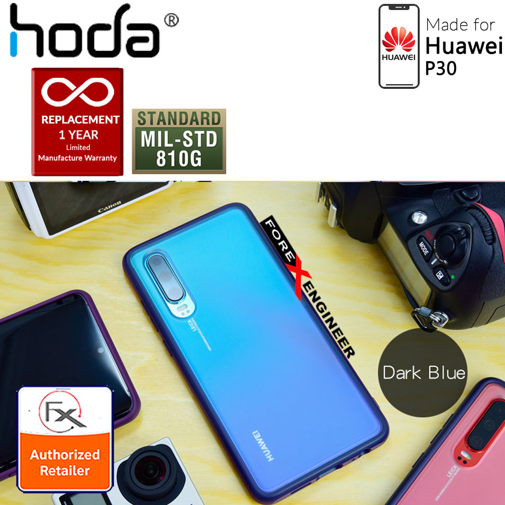 HODA ROUGH Military Case for Huawei P30 - Military Drop Protection - Dark Blue
