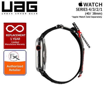 [RACKV2_CLEARANCE] UAG Active Strap for Apple Watch Series 7 - SE - 6 - 5 - 4 - 3 - 2 - 1 ( 41mm - 40mm - 38mm ) - Black []