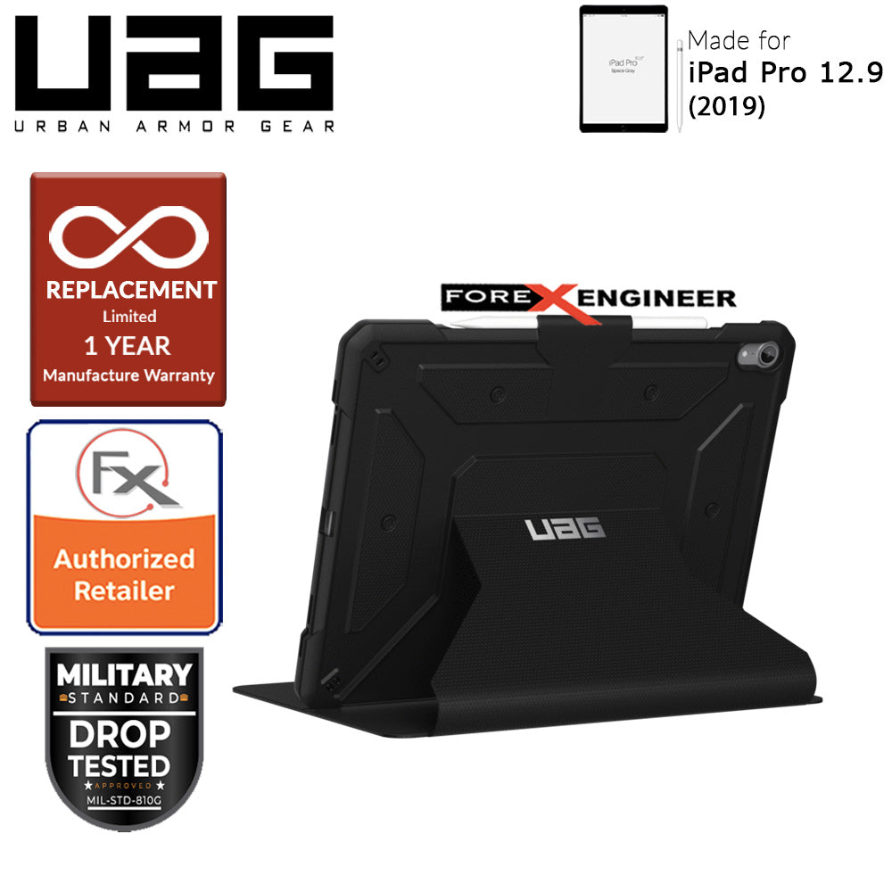 UAG Metropolis for iPad Pro 12.9 inch 2019 - Rugged Military Drop Tested iPad Case - Black