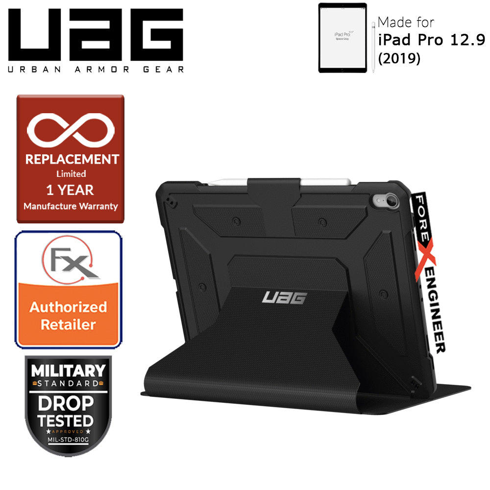 UAG Metropolis for iPad Pro 12.9 inch 2019 - Rugged Military Drop Tested iPad Case - Black