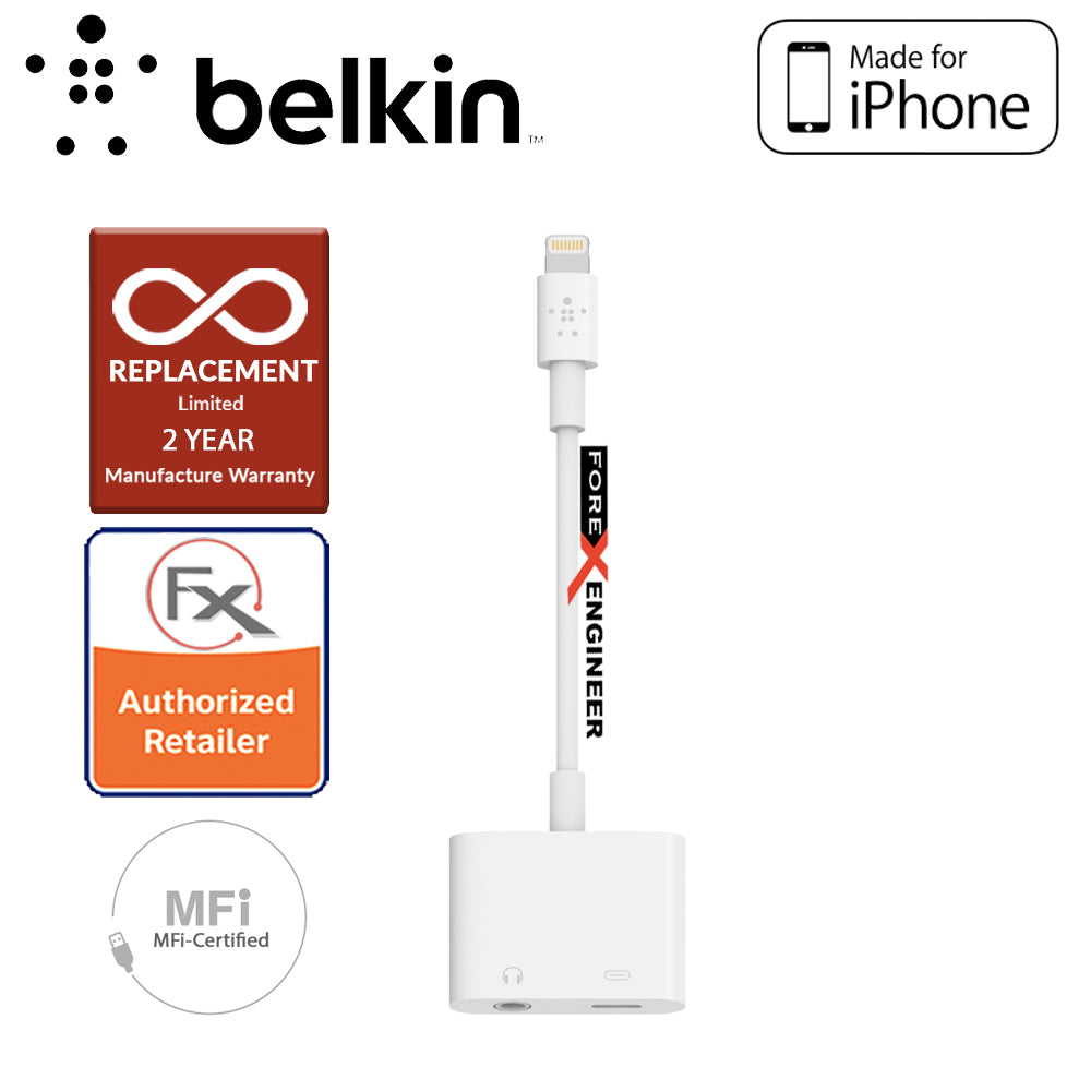 Belkin Lightning Audio + Charge RockStar™ - listen to Headphone or any AUX Audio Cable while charging your iPhone