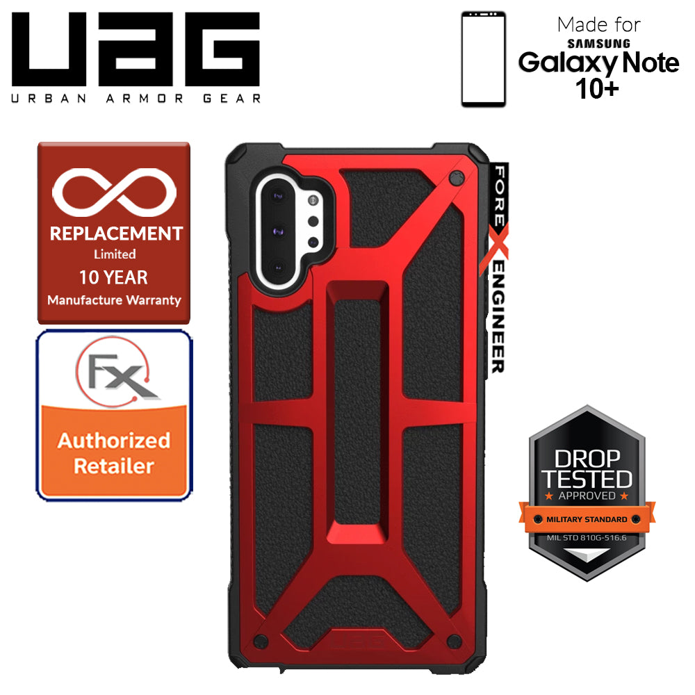 UAG Monarch for Samsung Galaxy Note 10+ - Note 10 Plus - Rugged Military Drop Tested - Crimson