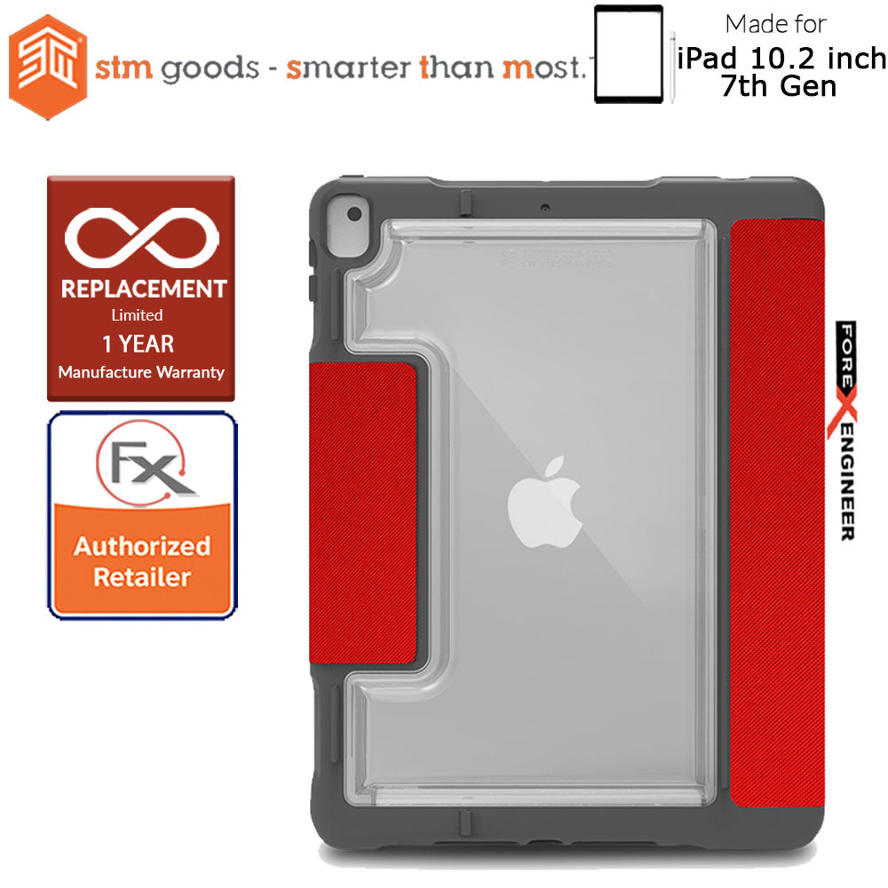 STM Dux Plus Duo for iPad 10.2 inch ( iPad 7th - 8th - 9th Gen ) ( 2019 - 2021 ) - Red (Barcode: 765951764936 )