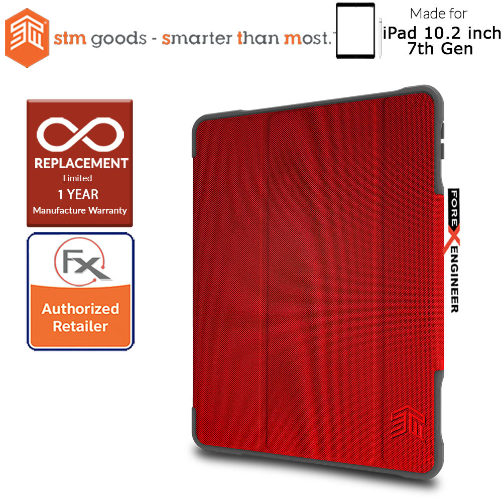 STM Dux Plus Duo for iPad 10.2 inch ( iPad 7th - 8th - 9th Gen ) ( 2019 - 2021 ) - Red (Barcode: 765951764936 )