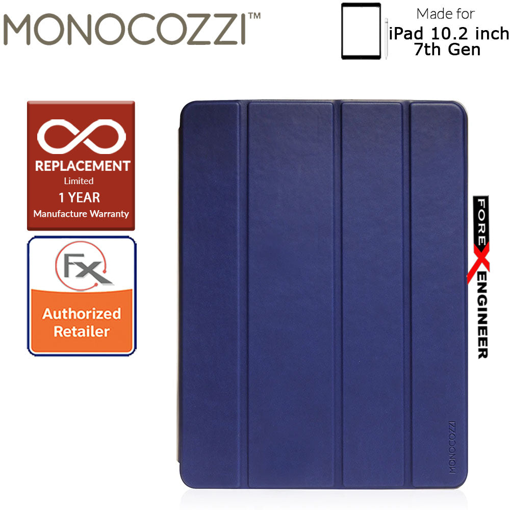 Monocozzi Lucid Plus Folio for iPad 10.2 inch ( 7th - 8th - 9th Gen ) ( 2019 - 2021 ) - with Apple Pencil Slot - Navy Color ( Barcode: 4895199105799 )