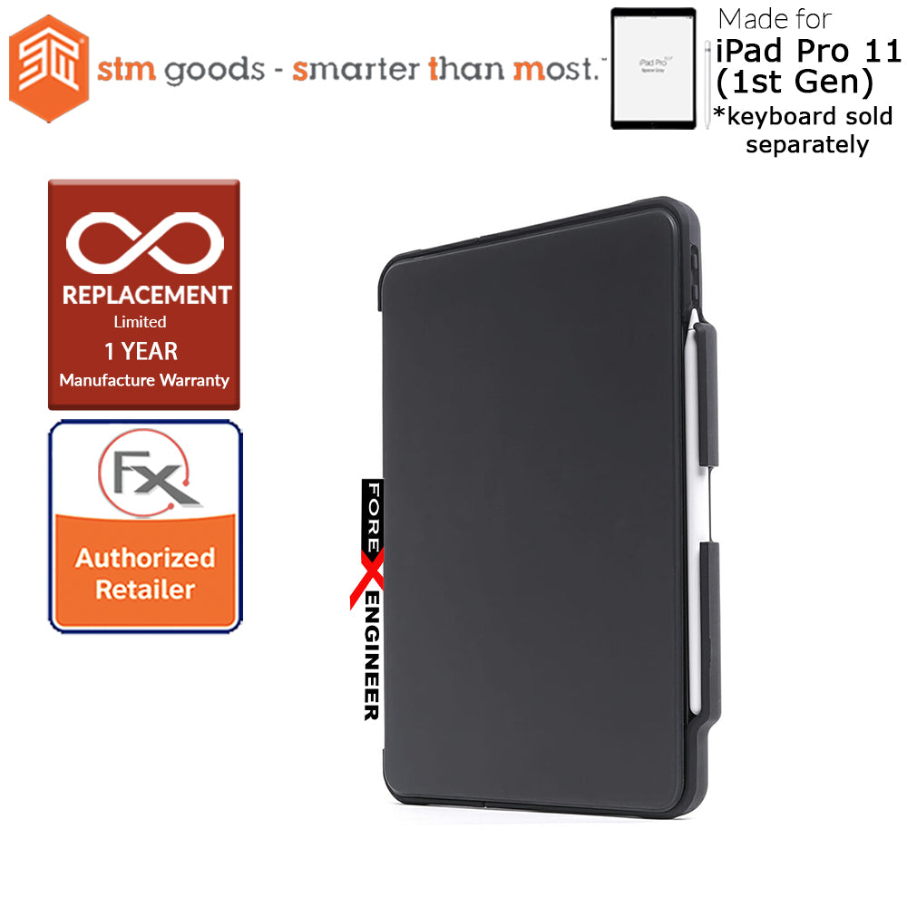 STM Dux Shell for Folio iPad Pro 11 inch - 11" ( 1st Gen ) 2018 ( Black ) ( Barcode: 765951763380 )