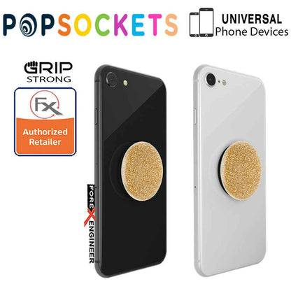 PopSockets PopGrip Swappable Premium ( Glitter Gold ) ( Barcode : 842978138954 )
