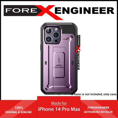Supcase Unicorn Beetle UB PRO for iPhone 14 Pro Max - Rugged Case with Built-In Screen Protector - Deep Purple