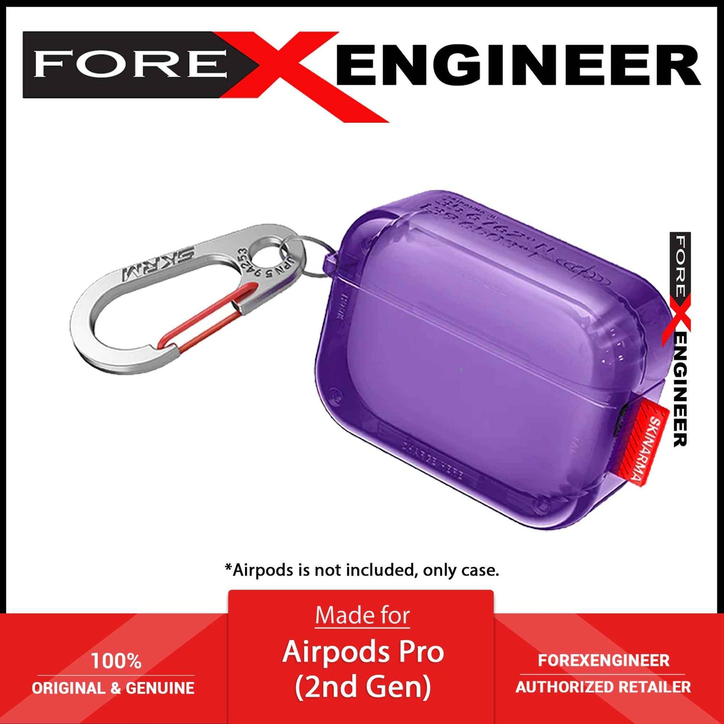 Skinarma Saido Case for Airpods Pro 2 ( 2nd Gen ) - Purple (Barcode : 8886461243246 )