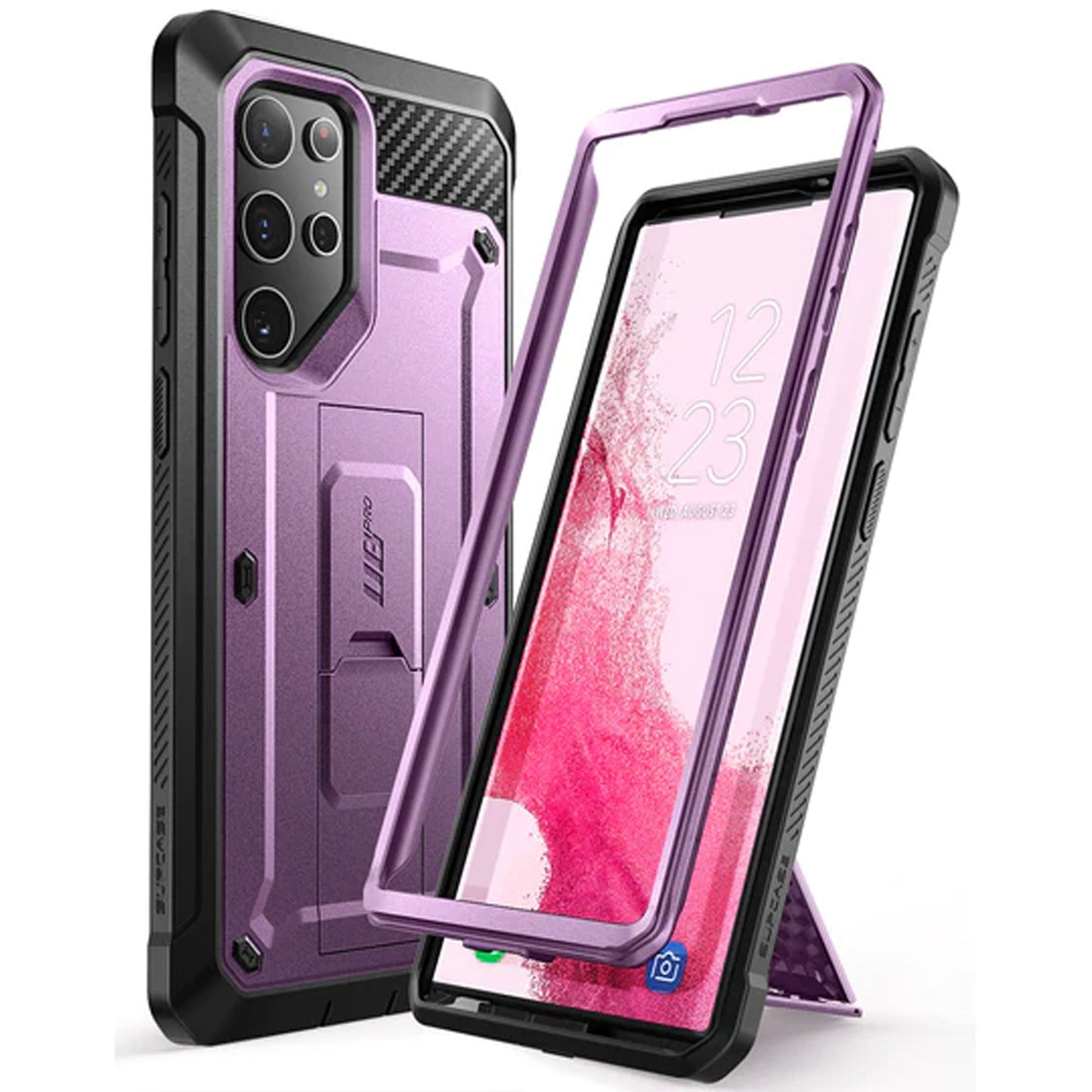 Supcase Unicorn Beetle Pro Rugged Case for Samsung Galaxy S22 Ultra - Metallic Purple