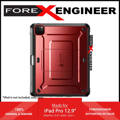 Supcase Unicorn Beetle UB PRO for iPad Pro 12.9" ( 2020 - 2021 ) with Build-in Screen Protector & Apple Pencil Holder - Metallic Red