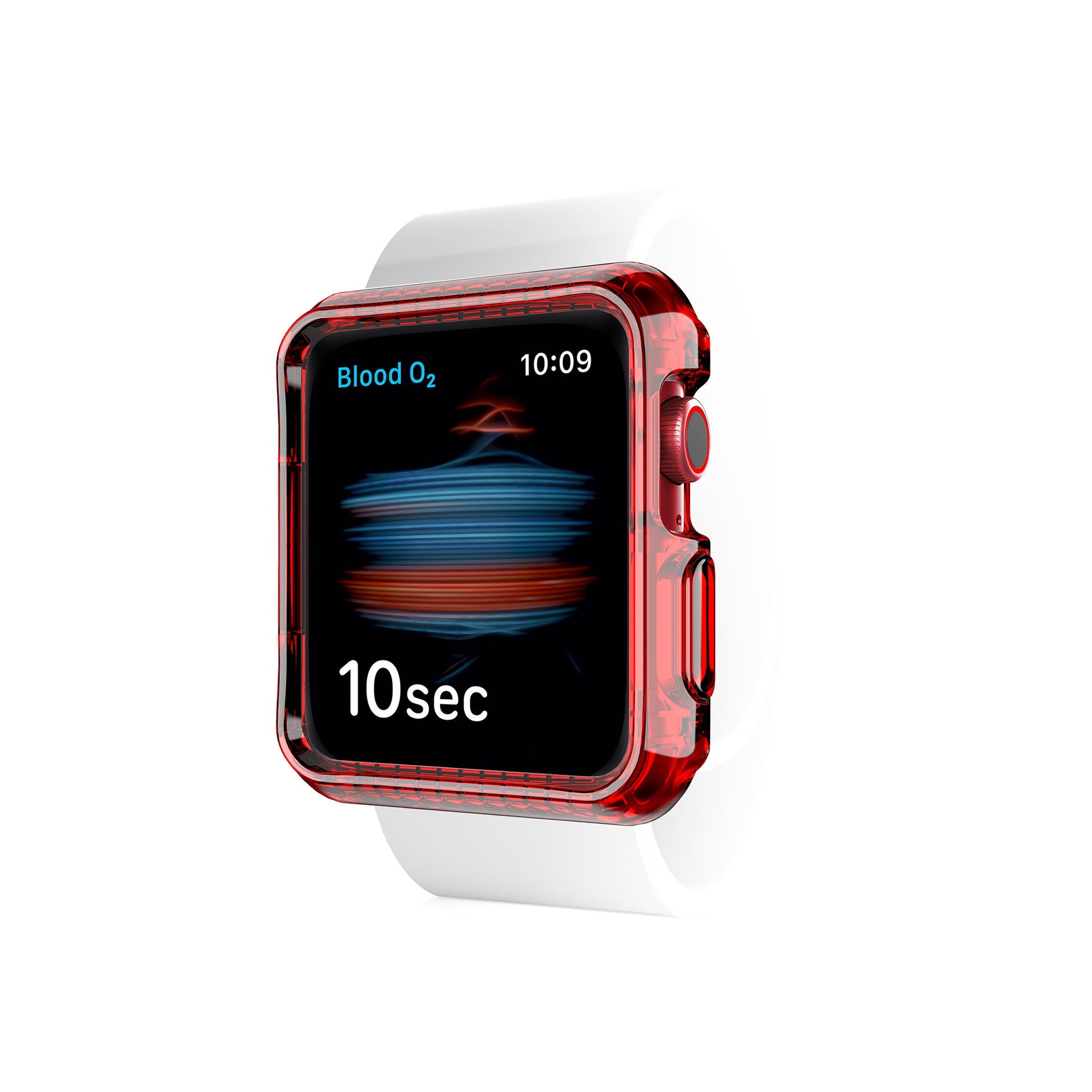 ITSKINS Spectrum Clear Case for Apple Watch ( 45mm - 44mm ) Series 8 - SE2 - 7 - 6 - SE - 5 - 4 - Red (Barcode: 4894465926908 ) - Forexengineer -Malaysia- 4894465926908