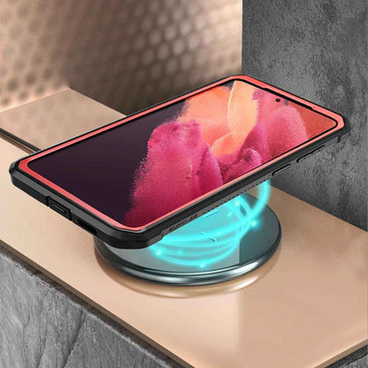 Supcase Unicorn Beetle Pro Rugged Case for Samsung Galaxy S21 FE with Built-in Screen Protector - Metallic Red (Barcode: 843439113381 )