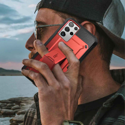 Supcase Unicorn Beetle Pro Rugged Case for Samsung Galaxy S21 FE with Built-in Screen Protector - Metallic Red (Barcode: 843439113381 )