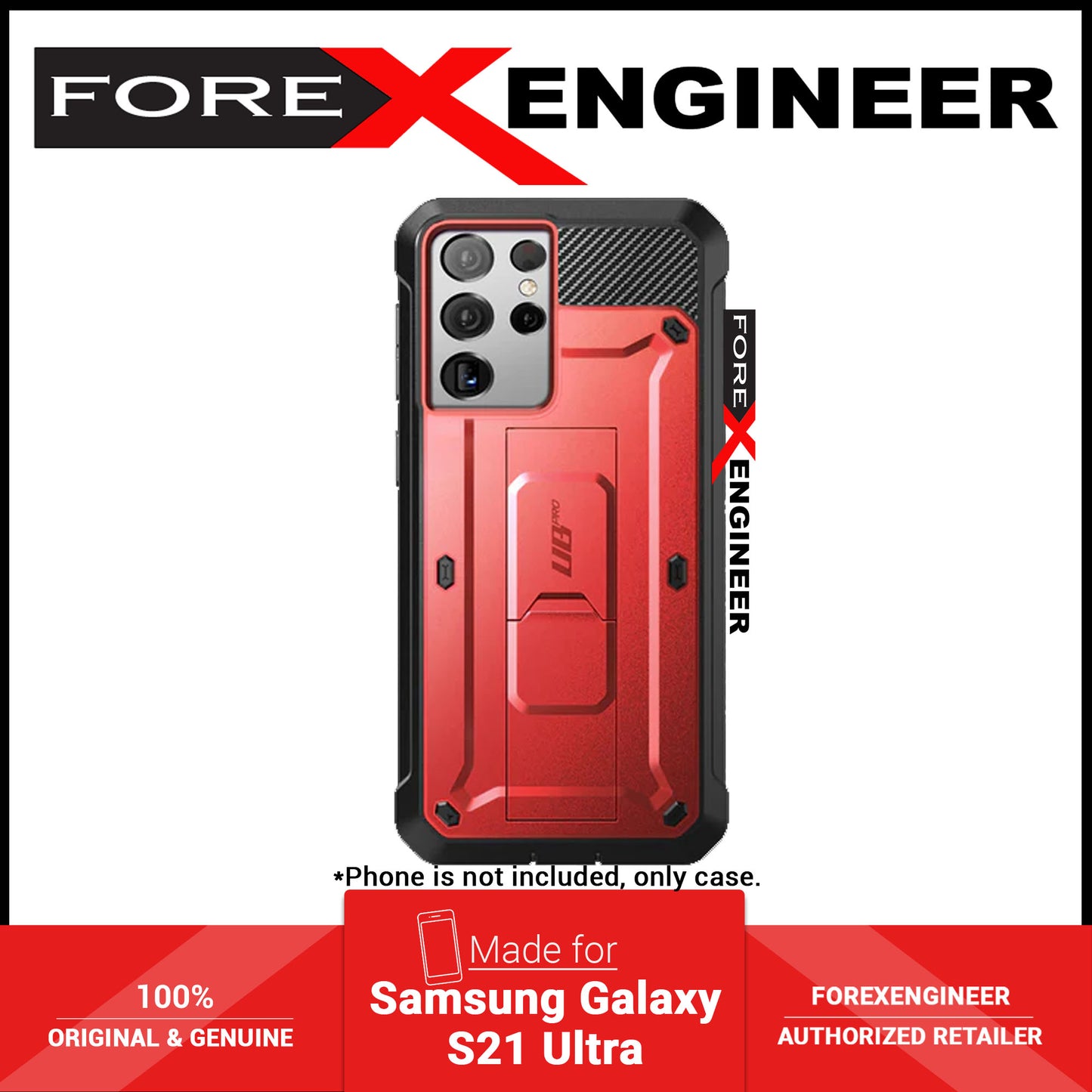 Supcase Unicorn Beetle Pro Rugged Case for Samsung Galaxy S21 Ultra - Metallic Red (Barcode: 843439136007 )