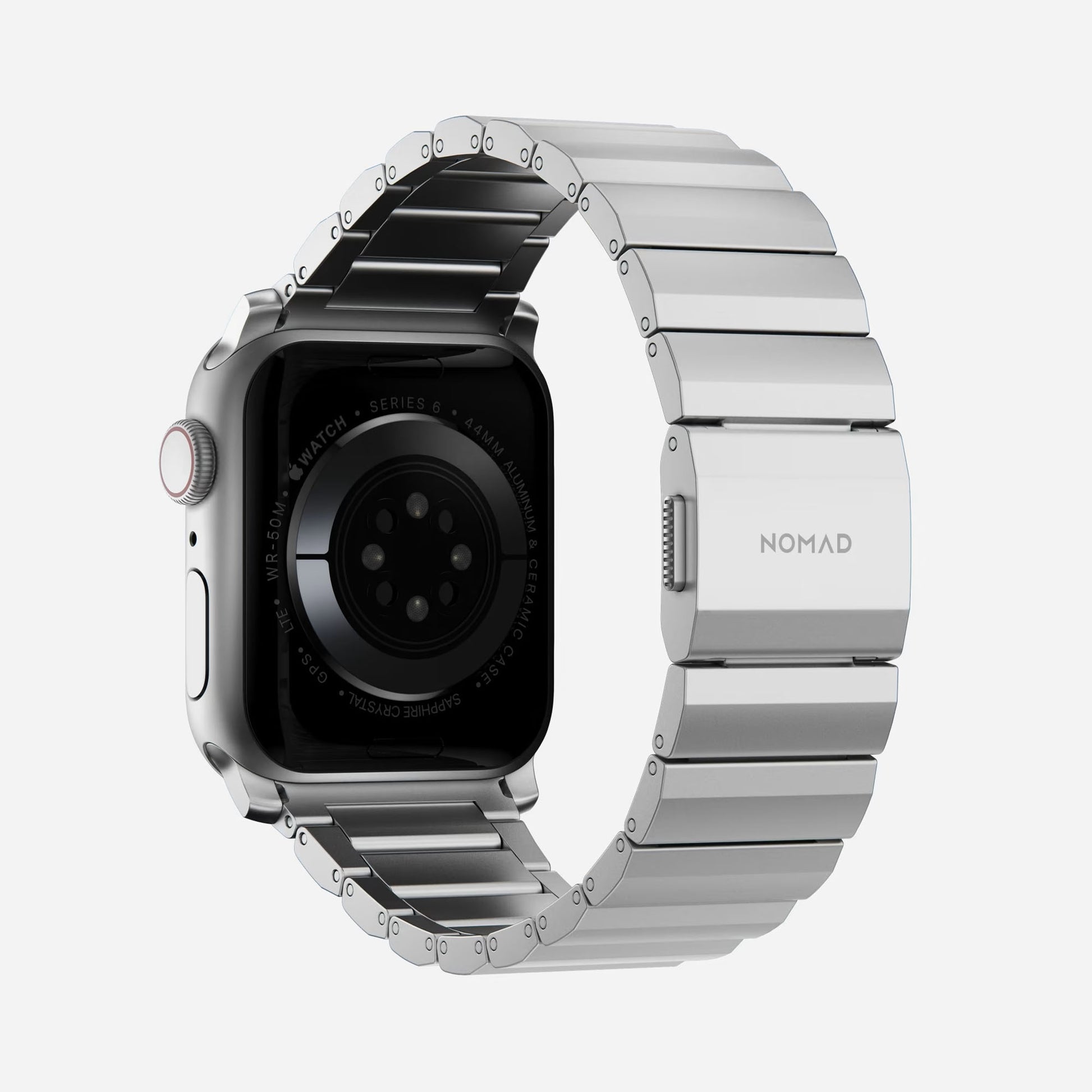 Nomad Aluminium Band for Apple Watch Ultra 49mm - 45mm - 44mm - 42mm - Silver (Barcode: 856500013282 ) - Forexengineer -Malaysia- 856500013282