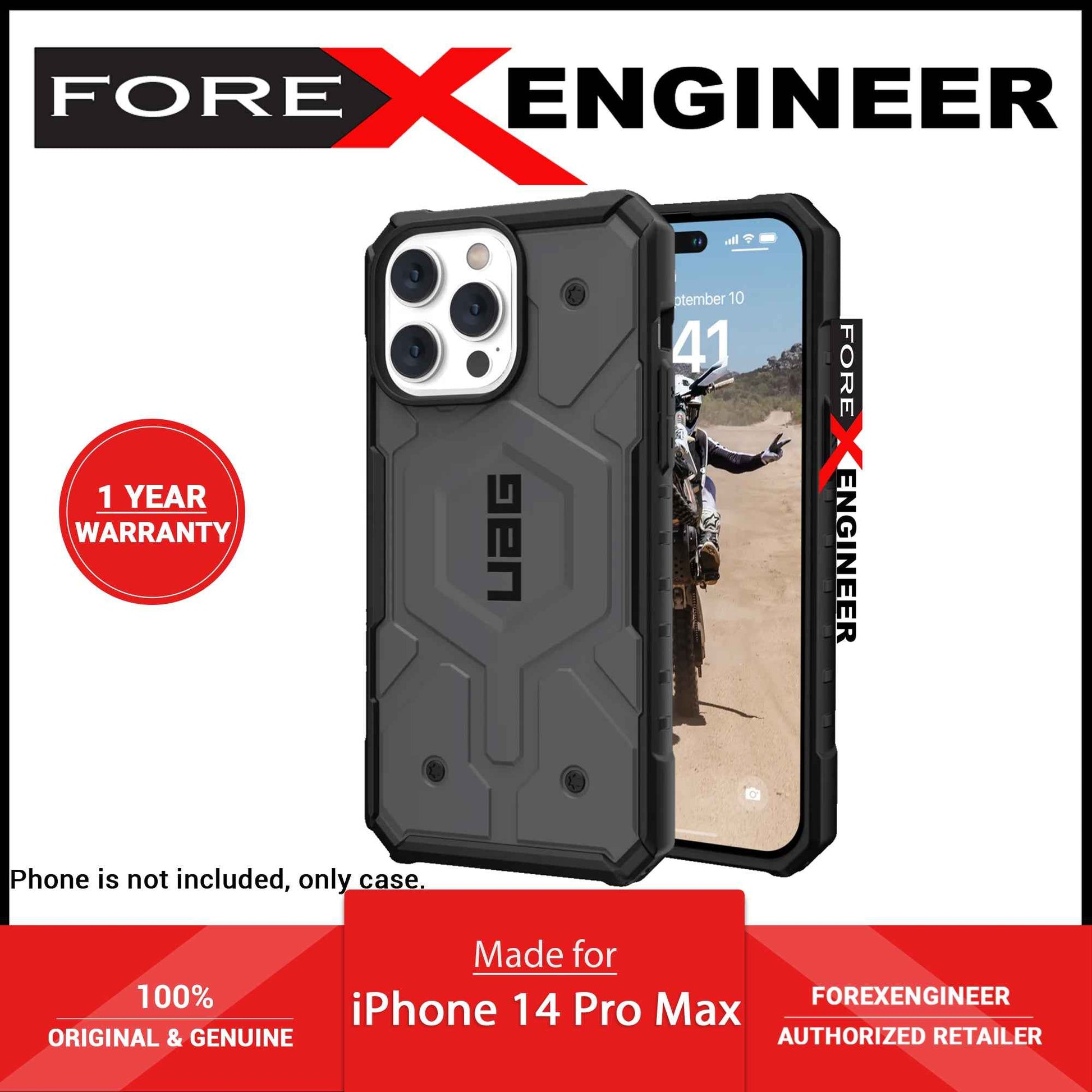 UAG Pathfinder Magsafe for iPhone 14 Pro Max - Silver