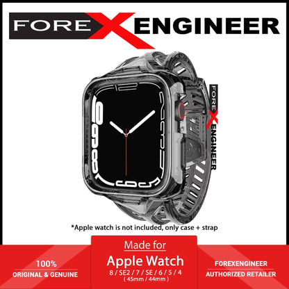 ITSKINS Spectrum Clear Combo ( Strap + Case ) for Apple Watch ( 45mm - 44mm ) Series 8 - SE2 - 7 - 6 - SE - 5 - 4 - Smoke (Barcode: 4894465231385 )