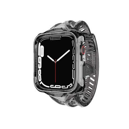 ITSKINS Spectrum Clear Combo ( Strap + Case ) for Apple Watch ( 45mm - 44mm ) Series 8 - SE2 - 7 - 6 - SE - 5 - 4 - Smoke (Barcode: 4894465231385 )
