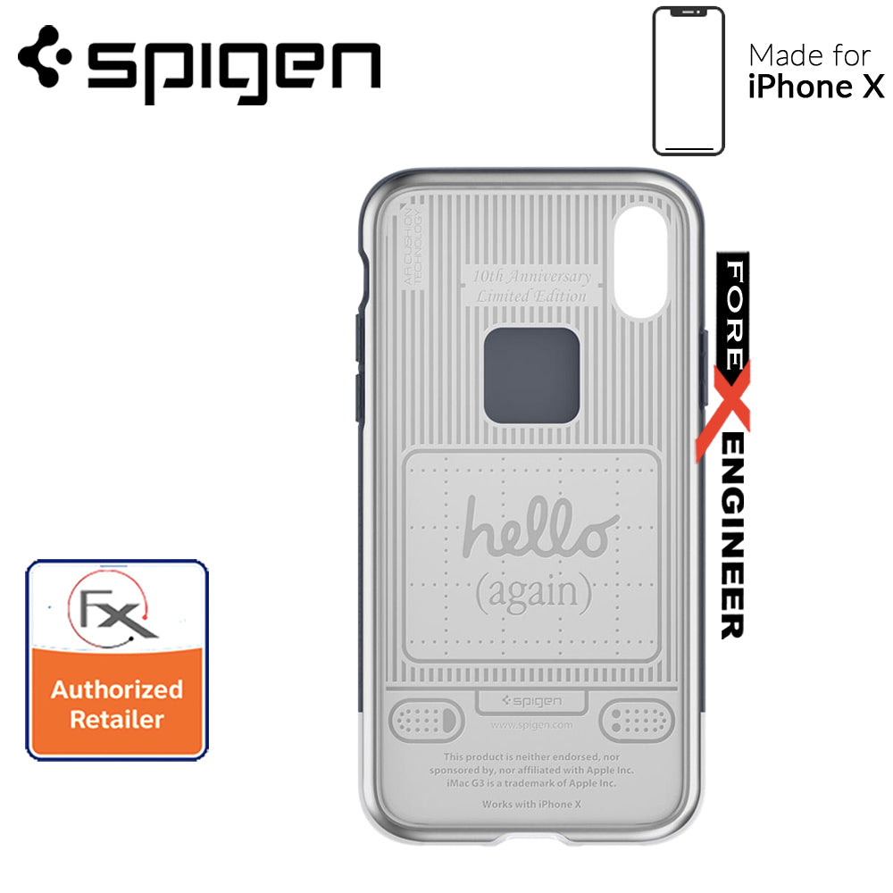 Spigen Classic C1 for iPhone X [10th Anniversary Limited Edition] with Air Cushion Technology - Graphite